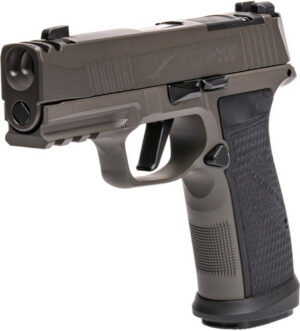 Sig Sauer P365 AXG Legion 9mm Metal Frame Pistol, 3.1" Barrel, Legion Gray Cerakote Finish, G10 Grips, XRAY3 Day/Night Sights, Romeo-X/RMS-c/K/EPS Carry Optic Ready, Compensated Slide, (3) 17 Rnds Mags