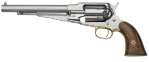 Pietta PF58SS448 1858 Remington Army 44 Cal 8" 6rd Stainless Steel Frame, Cylinder & Octagon Barrel, Walnut Grip, Brass Trigger Guard