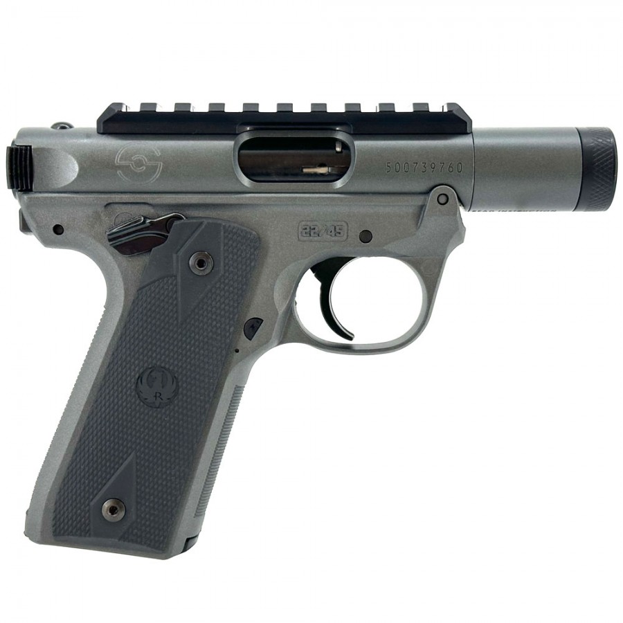 Ruger Mark IV 22/45 SSH Carbon Grey 22LR 3" Treaded Barrel, Suppresor Ready, Tactical Pistol w/ 3 10rnd mags 40186 - Ruger